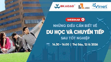 BKACAD TỔ CHỨC WEBINAR: “NHỮNG ĐIỀU CẦN BIẾT VỀ DU HỌC & CHUYỂN TIẾP SAU TỐT NGHIỆP”